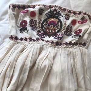 Long strapless maxi dress